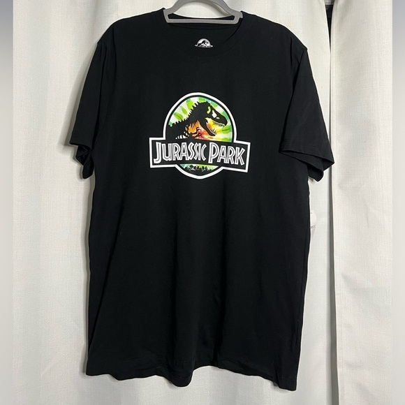 Jurassic Park Black Tie Dye Graphic TShirt Large - Picture 6 of 6